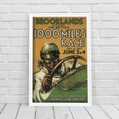 Retro poszterek Grand Prix Poszter Brooklands A British Miles verseny