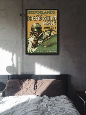 Retro poszterek Grand Prix Poszter Brooklands A British Miles verseny