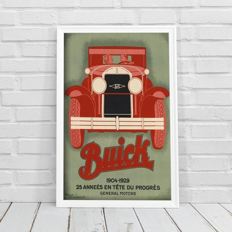 Retro plakát Rene Vincent Buick Automobile