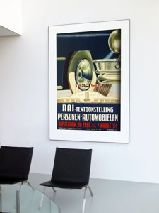 Retro plakát Autós show Amszterdamban