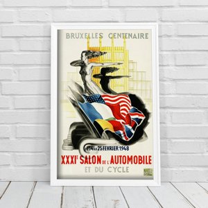Retro plakát Brüsszeli autó show