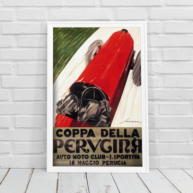 Retro plakát GRAND PRIX POSTER COPPA della Perugin Federico Seneca