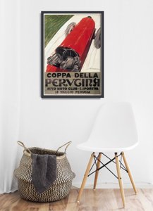 Retro plakát GRAND PRIX POSTER COPPA della Perugin Federico Seneca