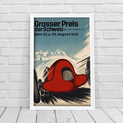 Fali poszter GROSSER PREIS DER SCHWEIZ FÜR Automobile