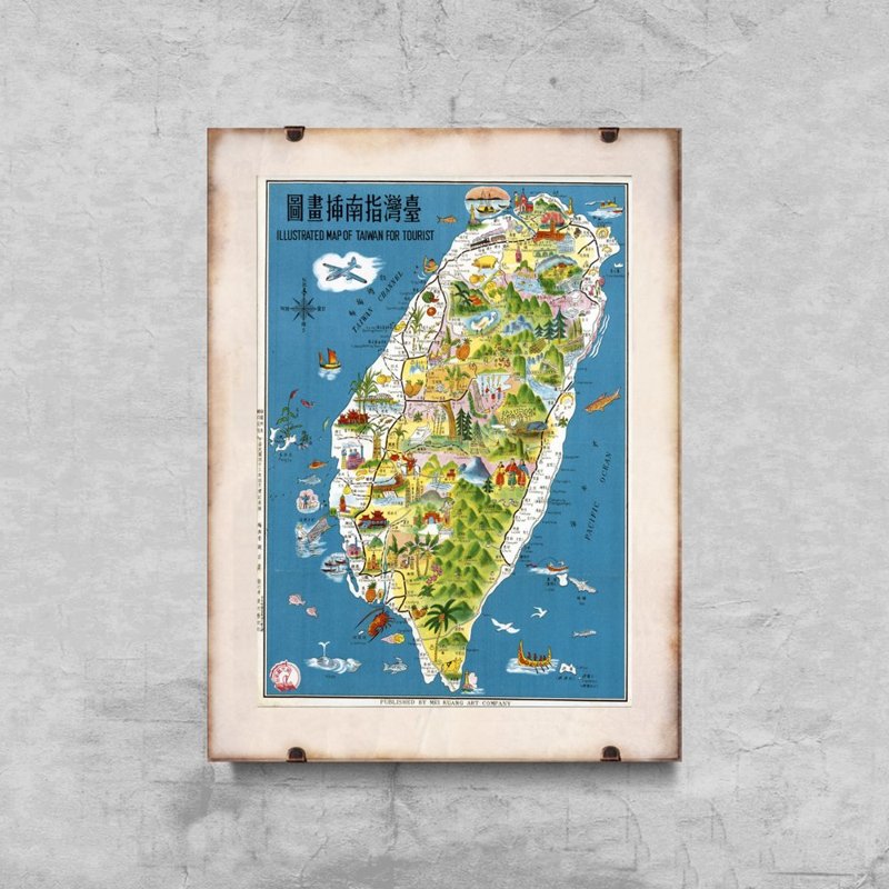 Poszter Tajvan képi térképe