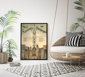Plakát Philadelphia felhőkarcolók