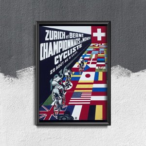 Retro plakát Campionato Mondials Ciclo