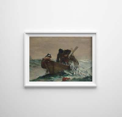 Retro poszterek Winslow homer rács a halak számára