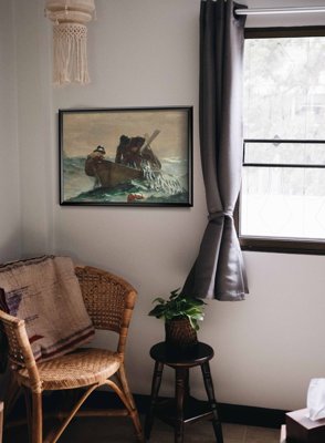 Retro poszterek Winslow homer rács a halak számára