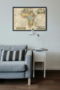 Plakát poszter Afrika térkép