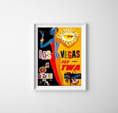 Poszter Las Vegas Fly Twa David Klein