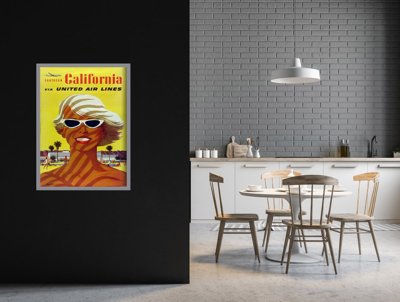 Poszter Airlines California United Air Stan Galli