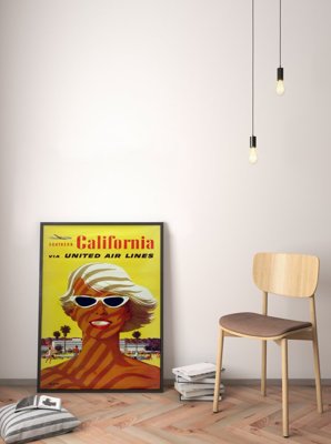 Poszter Airlines California United Air Stan Galli