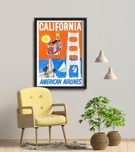 Plakát poszter California American Airlines