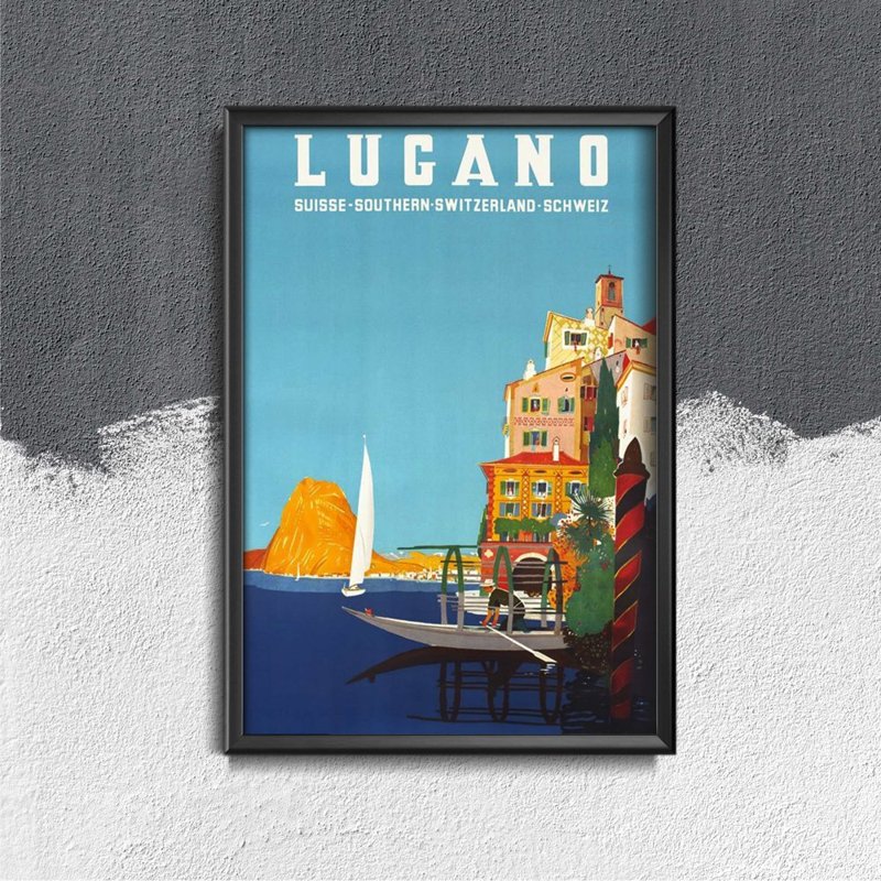 Plakát poszter Svájci Lugano