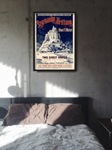 Plakát poszter Vintage Mont-St Michel Franciaország