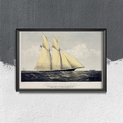 Retro plakát Cambria Racing Yacht