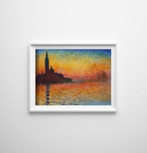 Plakát San Giorgio Maggiore a Dusk Claude Monetben