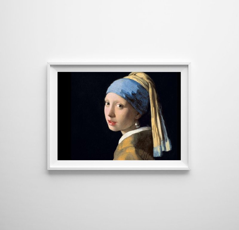 Retro plakát Lány egy gyöngyházzal Johannes Vermeer