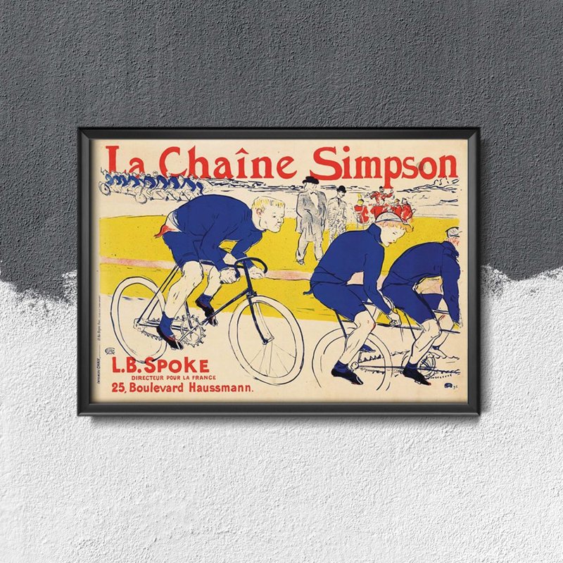 Retro plakát Le Chaine Simpson Henri de Toulouse Lautrec