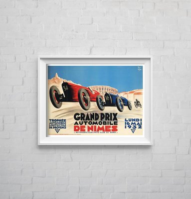 Fali poszter Grand Prix Automobile de Nimes
