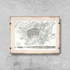 Poszter képek A Liverpool régi térképe
