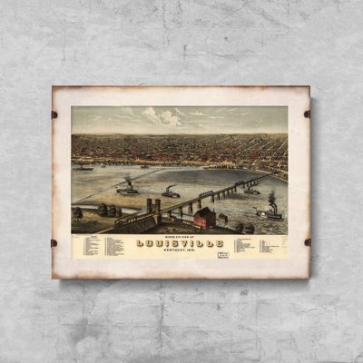 Poszter Louisville Kentucky régi térképe