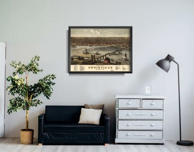 Poszter Louisville Kentucky régi térképe