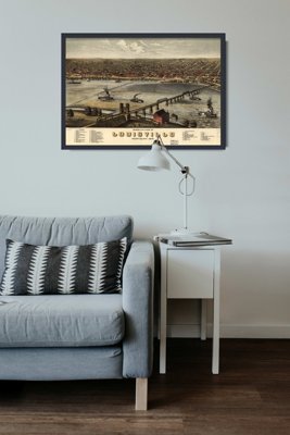 Poszter Louisville Kentucky régi térképe