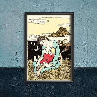 Retro plakát Japán takehisa-yumeji ukiyo-e
