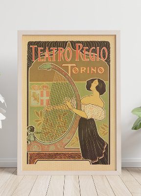 Retro plakát Teatro Regio, Torino