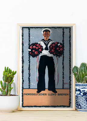 Poszter Naptároldal Norddeutscher Lloyd Bremen számára