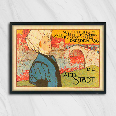 Poszter Ausstellung des Seechischen Handwers und Kunstgewerbes, Drezda 1896