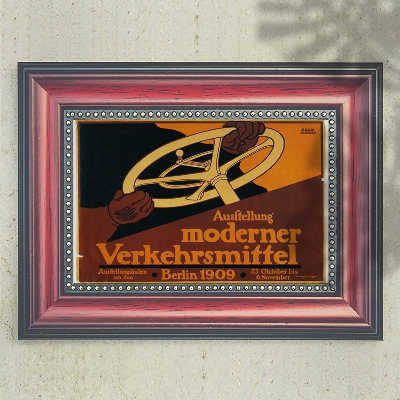 Retro poszterek Ausstellung Moderner Verkehrsmittel