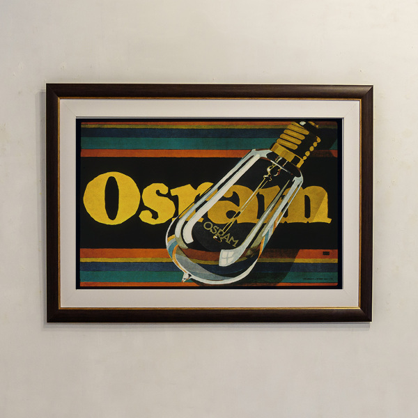 Retro plakát OSRAM, elektromos izzók