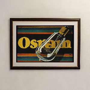 Retro plakát OSRAM, elektromos izzók