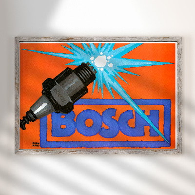Retro plakát Bosch, gyújtógyertyák