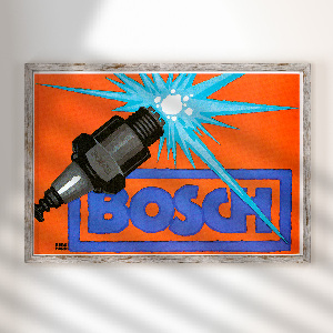 Retro plakát Bosch, gyújtógyertyák