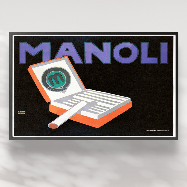Retro plakát Manoli, cigaretta