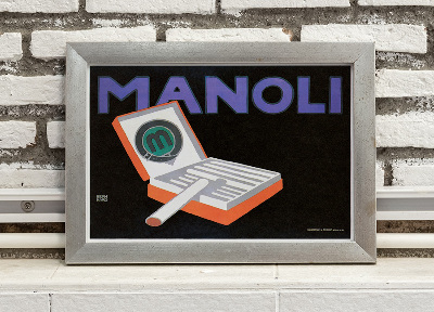 Retro plakát Manoli, cigaretta