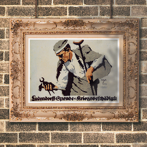 Retro plakát Ludendorff kiadja a szőrme Kriegsbeschadigte-t