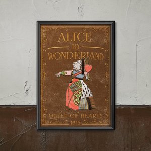 Fali poszter Alice Csodaországban a Szívek Királynője