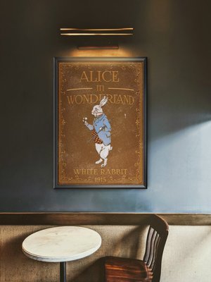Fali poszter Alice Csodaországban Fehér nyúl