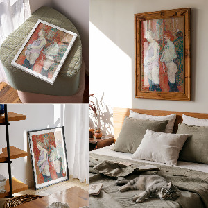 Vintage poszter Lány a metrón