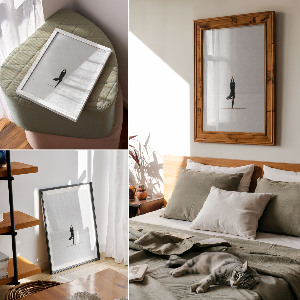 Vintage poszter Macska a párnán