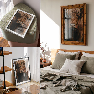 Retro poszter Színes házak