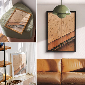 Vintage poszter Pasztell hullámok