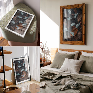 Vintage poszter Városi panoráma