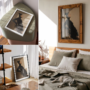 Vintage poszter Szörfös egy hullámon