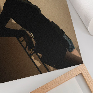 Vintage poszter Szörfös egy hullámon